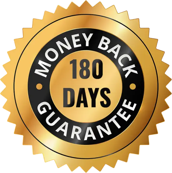Money Back Guarantee 180 Days badge