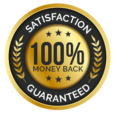 100% Money Back Satisfaction Guaranteed badge